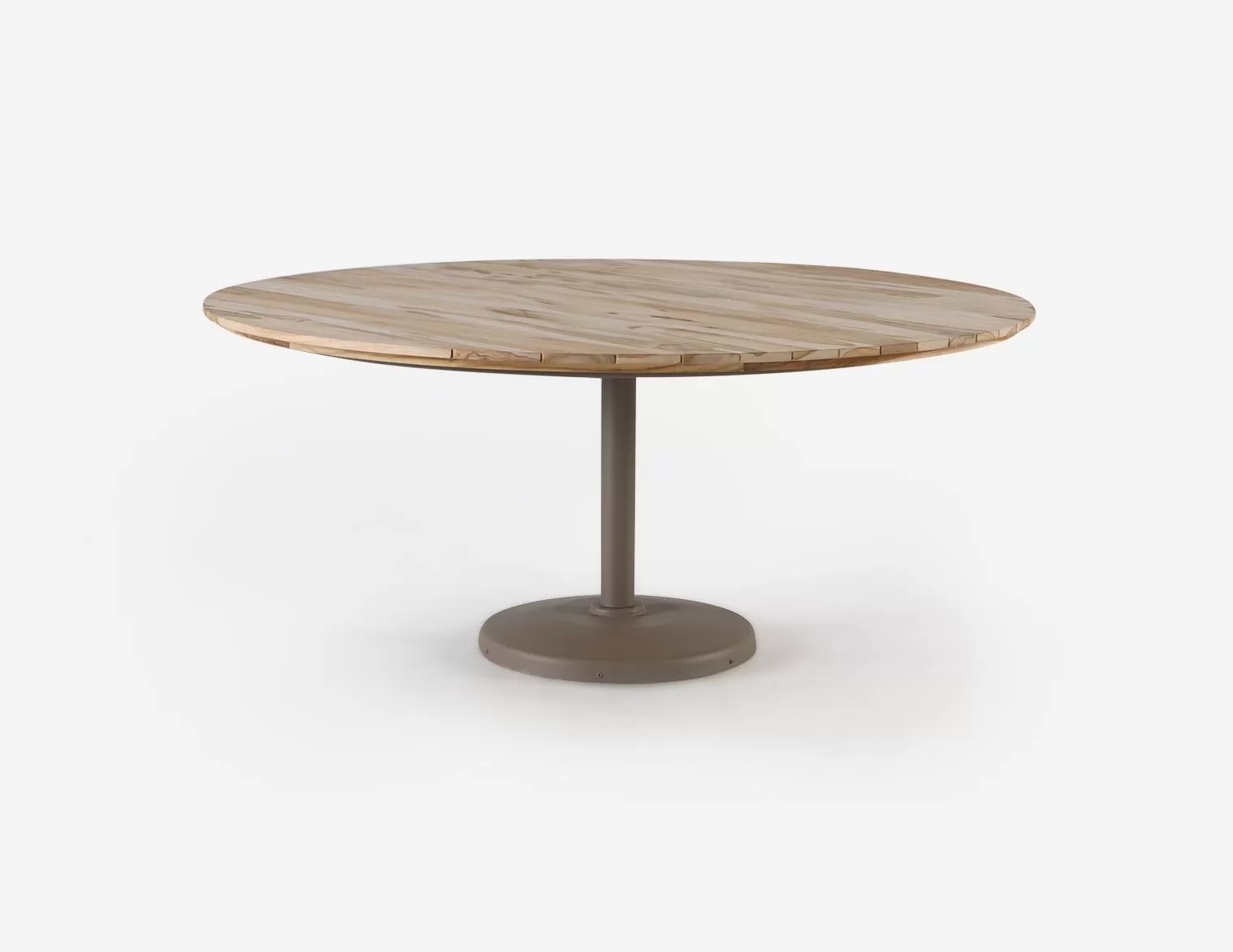 Mesa com Base em Concreto e Tampo Madeira Calla